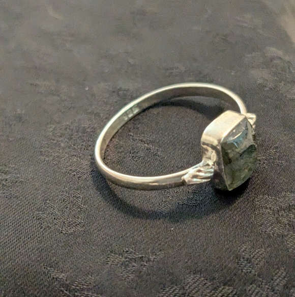 🆕 Solid 925 Sterling Silver Genuine Labradorite Ring Size 9.5 - Picture 4 of 7